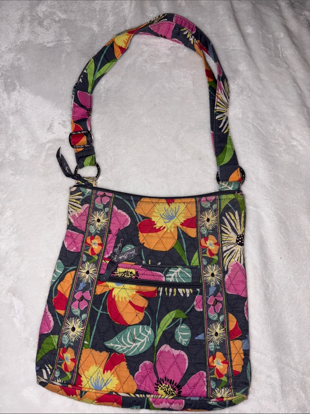Vera Bradley Hipster crossbody bag in the discontinued "Jazzy Blooms" pattern